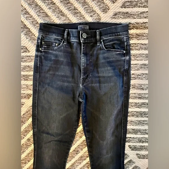 MOTHER Sz 26 High Waisted Vamp Slightly Sinful Black Orig$278 - Picture 4 of 12